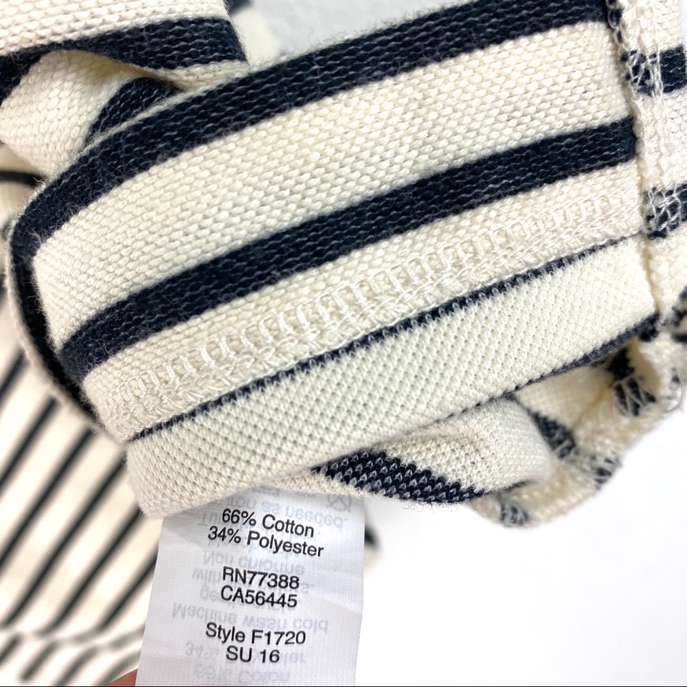 Madewell Lace Up Striped Tee Size XS Short Sleeve - Picture 5 of 5